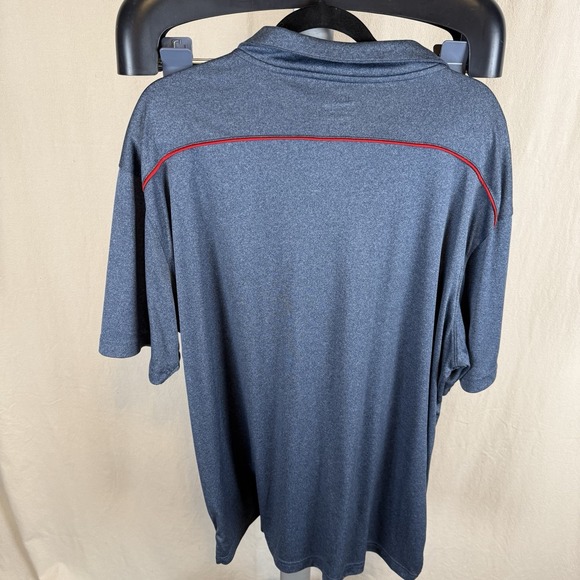 Gonzaga Bulldogs Polo XXL Heathered Blue With Red Piping. Embroidered Logo. - Picture 2 of 5